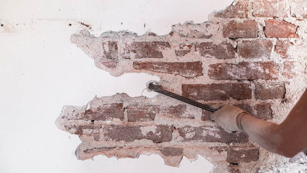 oude muur herstellen